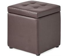 YZjk Schuhbank wechseln/Lederhocker/Sofahocker/Aufbewahrungshocker Massivholz Leder 4 Beine