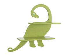 Homfa Wandregal Wandboard Bücherregal Kinderregal Regal Hängeregal Schweberegal Holzregal Dinosaurier 50.5x16.2x47.5 cm
