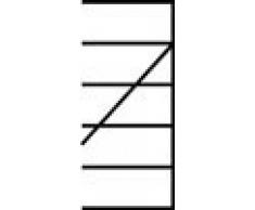 Manuflex Lagerregal Budget, Anbauregal mit 6 Stahlböden, HxBxT = 2500x1000x400 mm