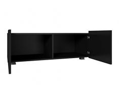 Mirjan24 TV Schrank Calabrini 100 BR03, TV Lowboard mit Grifflose Öffnen, Fernsehschrank Hängeschrank Hochglanz Matt Wohnwand (Weiß/Weiß Hochglanz)