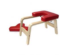 Yoga Hocker Kopfstand, Yoga Stuhl Für Starter-Sets,Kopfstandhocker mit Holz Und PU Fitnessgeräte für lindern Sie Müdigkeit und Bauen Sie Körper auf