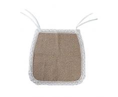L_shop Spitze Stuhl Sitzkissen Platz Dekoration Stuhl Kissen Waschbar Dressing Hocker Kissen Bankbezug, Kamel, 45 * 45 cm