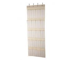 NURIAL Hängender Schuh-Organizer über der Tür, Hängeorganizer Schuhregal zur Schuh-aufbewahrung, Hängeregal mit 20 große Taschen für große Schuhe - Ordnungshelfer platzsparend, Hängetasche Beige