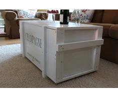 Holzkiste Truhe Couchtisch Beistelltisch Vintage shabby chic Landhaus Massivholz weiß