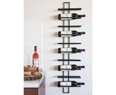 Weinregal "Dies" 116cm aus Metall für 10 Flaschen Flaschenständer Wandregal