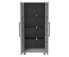 Kreher Gartenschrank aus Kunststoff. Mit modularen Böden, abschließbaren Türen und Metallscharnieren. IP43 geprüft in 3 verschiedenen Größen. (XL)