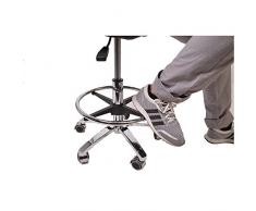 Promafit Fußring für Sattelhocker/Sattelstuhl/Rollhocker/Arbeitshocker/Drehhocker einfach montierbar und höhenverstellbar - Ersatzteil aus Aluminium - hochwertige Qualität - für alle gängigen Hocker