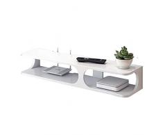 Lwieui Kinder Sofa Kinder Wand- TV Schrank Wand Multimedia-Konsole TV-Ständer Multifunktions-Display Lagerregal Sessel (Farbe : Weiß, Größe : 90x22x15cm)