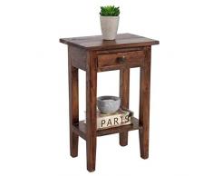 Invicta Interior Massiver Telefontisch Hemingway Mahagoni Shabby Chic Coffee Beistelltisch Landhaus Stil Vintage Kleiner Tisch