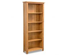 vidaXL Eiche Bücherregal 5 Fächer 60x22,5x140cm Standregal Holzregal Büroregal