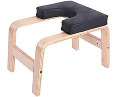 PinBaiYa Yoga-Hocker, 86XH, multifunktional, wendbarer Stuhl, Yoga-Hilfs-Stuhl, Heim-Fitnessstudio-Hocker, Massivholz, PU-Polster, lindert Müdigkeit, schwarz