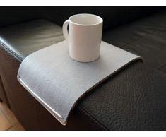 Holz sofa armlehnentisch mit waschbarem filzbezug in grau oder schwarz Armlehnentablett Moderner tisch für couch Klein schleichendes sofatisch Armlehne flexibel tablett Kleine tische
