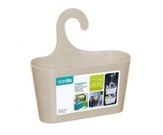 stardis Duschkorb Beige mit Haken zum Einhängen Duschregal Badregal Bad Utensilo Hängeregal