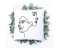 Deko Couch Sofa Kissen Faces Gesichter Dekoration Geschenk Design Designer Kunstwerk 40x40cm