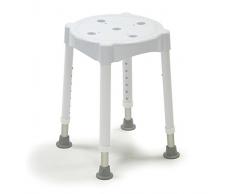 Dietz 4113 Duschhocker Redondo Sitzhöhe 7-fach verstellbar maximale Belastung, weiß