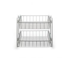 Schrankauszug Korb Kombisystem für 45er Schrank, 2 etagig