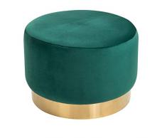 CARO-Möbel Sitzhocker Sesto Polsterhocker Pouf Samtbezug in grün