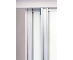 Schiebetürbausatz Aluminium komplett für 2 Türen, TWIN FLOOR - Ideal für Durchgangstüren und Raumteiler - Breite pro Türflügel bis 1300mm