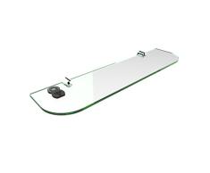 Expression Products flache Sicherheits-Ablage aus Acryl, 400 x 100 mm, für Bad, Schlafzimmer und Büro, inklusive Münze für Einkaufswagen und Materialprobe, blau