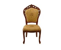 Kingschair Barock Stuhl Barockstuhl Barocksessel EsstischstuhlLouis Chic ohne Arm braun Creme