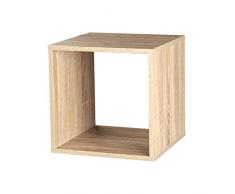 Top Marques Collectibles Bücherregal Taylor & Brown® aus Holz mit 1, 2, 3, 4 Ablagen Modern Cube Eiche antik