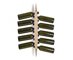 Weinflaschen-Wandregal für 10 Flaschen Enoteca aus Eschenholz von Legnoart