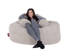 Lounge Pug®, Mammoth Sofa Sitzsack XXL, Riesen Sessle, Cord Crème