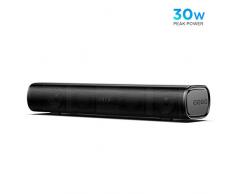 Mini Soundbar 2.0 30W RMS BOMAKER PC Lautsprecher Bluetooth 5.0 16 Zoll mit Optische,USB,AUX Anschlüsse für TV,Computer, Laptop, Handy-Schwarz