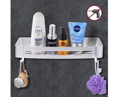 Etmury Duschregal Ohne Bohren Badregal Aluminium Selbstklebender Kleber Matte Finish Badregal Dreieck oder Rechteck