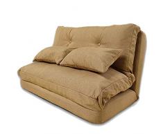 TnSok Lazy Sofa Home Futon Bettrahmen Guest Schlafsofa Klappmatratze Single Sofa für Kinder und Erwachsene (Color : Beige, Size : 210 * 100 * 28CM)