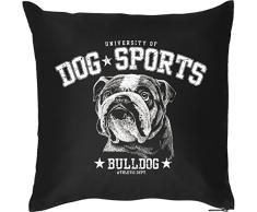 Goodman Design Kissen mit coolem Hundemotiv - Dog Sports - Bulldog - Für Tierliebhaber - Couch Kissen - Geschenkidee