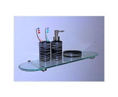 Wand Regal Claro Glasregal XS Oval, klar 60x15 + Wandhalterung Wandregal