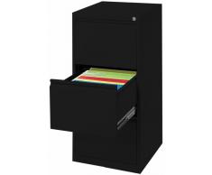 PROFI STAHL BÜRO HÄNGEREGISTRATUR SCHRANK BÜROCONTAINER 3 Schübe schwarz 560319