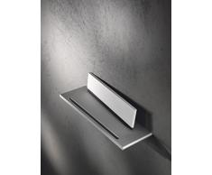 Keuco 11559170000 Duschablage Edition 400 mit Glasabzieher, Alu / silber eloxiert / weiß