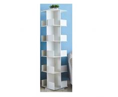 SJWR Bücherregal, Creative drehbares Bücherregal 360 ° Bücherregal modernes einfaches Regal Kinderecke einfacher Tisch Student gelandet,fivefloors
