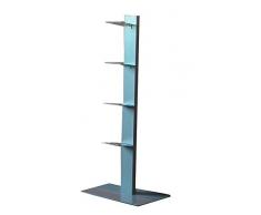 Radius Design booksbaum Single Stand klein Silber, 3tlg. Best.aus: Halterung + Fuß + Einlegeböden [W]