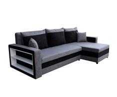 Generisch Ecksofa ETA 005 Eckgarnitur Polsterecke Sofa Schlafsofa Ecke mit Schlaffunktion und Bücherregal!