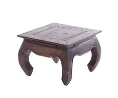 Vintage Design OPIUMTISCH MAHA 50 | 50x35cm(LxH), Recyclingholz | Asiatischer Beistelltisch, Couchtisch, Beistelltisch aus Vollholz | Farbe: 03 Dunkelbraun