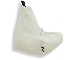 Patchhome Lounge Sessel XXL Gamer Sessel Sitzsack Sessel Sitzkissen In & Outdoor geeignet fertig befüllt | XXL - Creme - in 2 Größen und 25 Farben