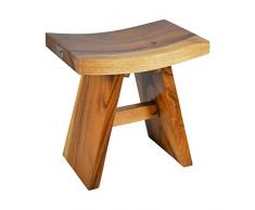 Nexos DIVERO Hocker Suar Holz Sitzhocker Holzhocker massiv, reine Handarbeit