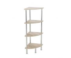 Modernes Eckregal für das Badezimmer, eiche, 4 Shelf