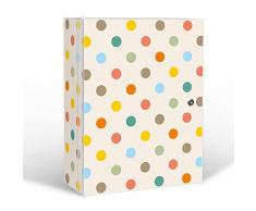 banjado - abschliessbarer Medizinschrank 35x46x15cm mit Motiv Bunte Punkte