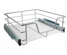 Teleskopschublade 50 cm aus Metall verchromt