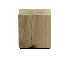 CreaTina Holzwürfel Hocker Eiche massiv in den Maßen ca. 15 x 15 x 15 cm