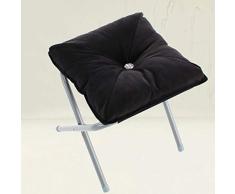 LUNAH Strand Klappstuhl Stoffhocker Freizeitmode Klappstuhl Niedriger Hocker Wechselhocker Balkonhocker (Farbe: Schwarz, Design: 3er Pack)
