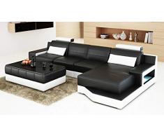 Its-Me Futuristische Designer Sofa Kombinationen|von Uns konfiguriert oder selbst stylen|feinstes weiches Leder|Wohnlandschaft|Ledercouch|LED|Bluetooth Lautsprecher|USB|