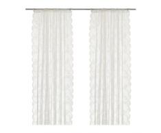 IKEA Gardinen-Set ALVINE SPETS - ZWEI weiße Gardinenschals