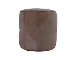 Hocker Ø ca. 42 cm Leinen Stoffhocker Polsterhocker Sitzhocker