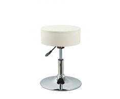 Drehhocker Sitzhocker Hocker RUND höhenverstellbar drehbar aus Kunstleder Farbauswahl Duhome 428S, Farbe:Creme, Material:Kunstleder