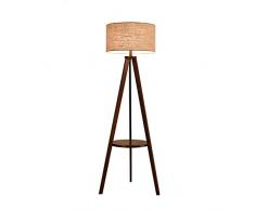 FGLDD Wohnzimmerkaffee-Tischsofa vertikale Stehlampe des festen Holzfußbodenlampe japanischen